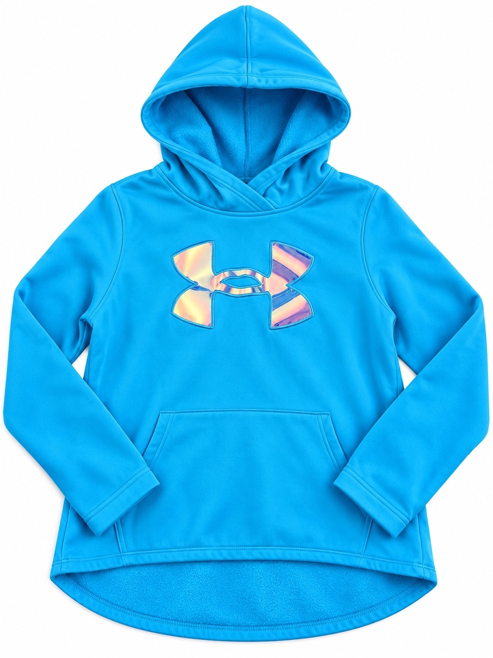 Under Armour Kids' Blue Hoodie with Iridescent Logo